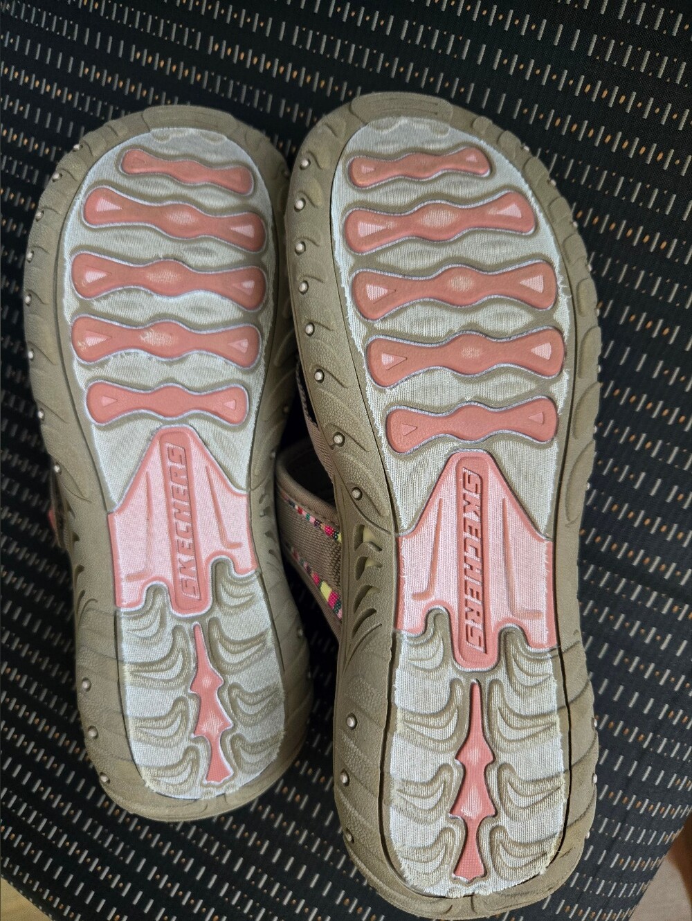 Skechers Gray Strappy Sandals with Pink & Blue Accent - Picture 2 of 5